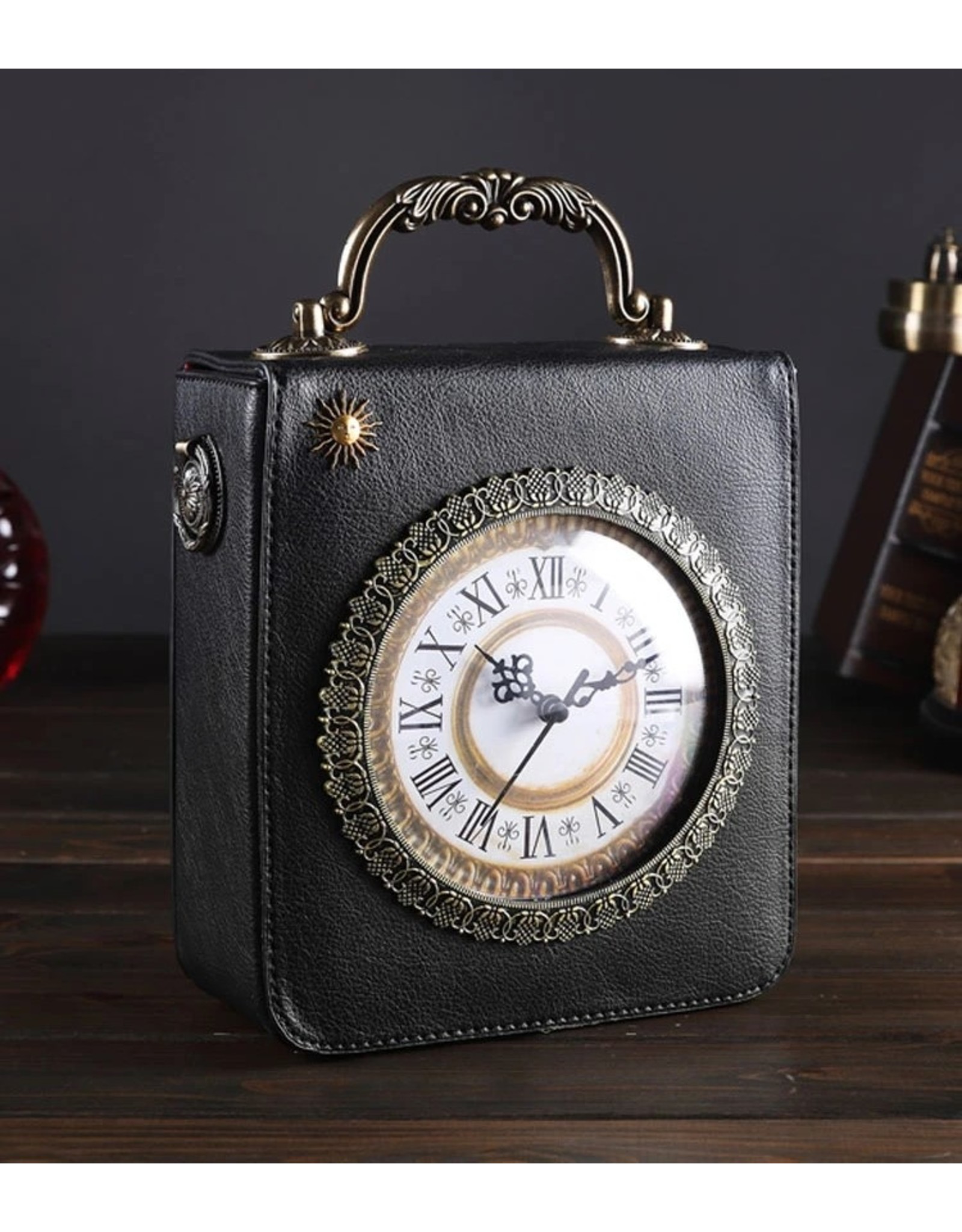 Magic Bags Retro bags  Vintage bags - Retro Handbag with Real Working Clock and Embroidery