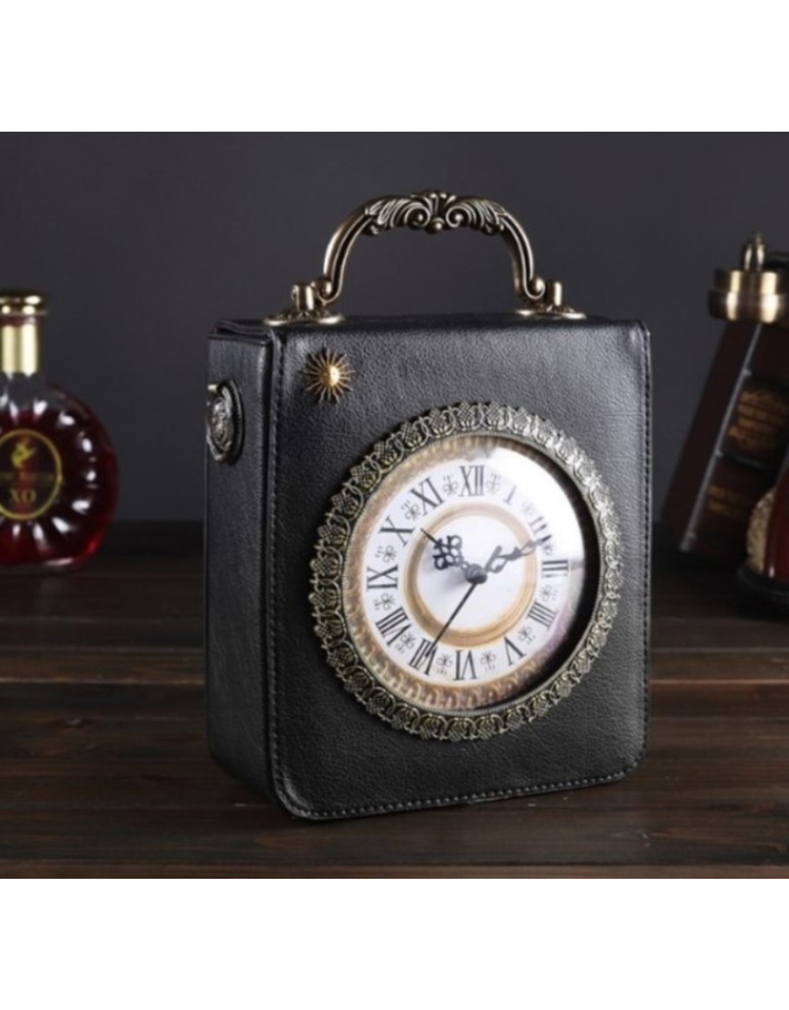 Magic Bags Retro bags  Vintage bags - Retro Handbag with Real Working Clock and Embroidery