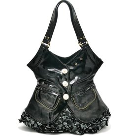 Killstar Gothic bags Steampunk bags - Killstar handbag Lexy with Corset-lace