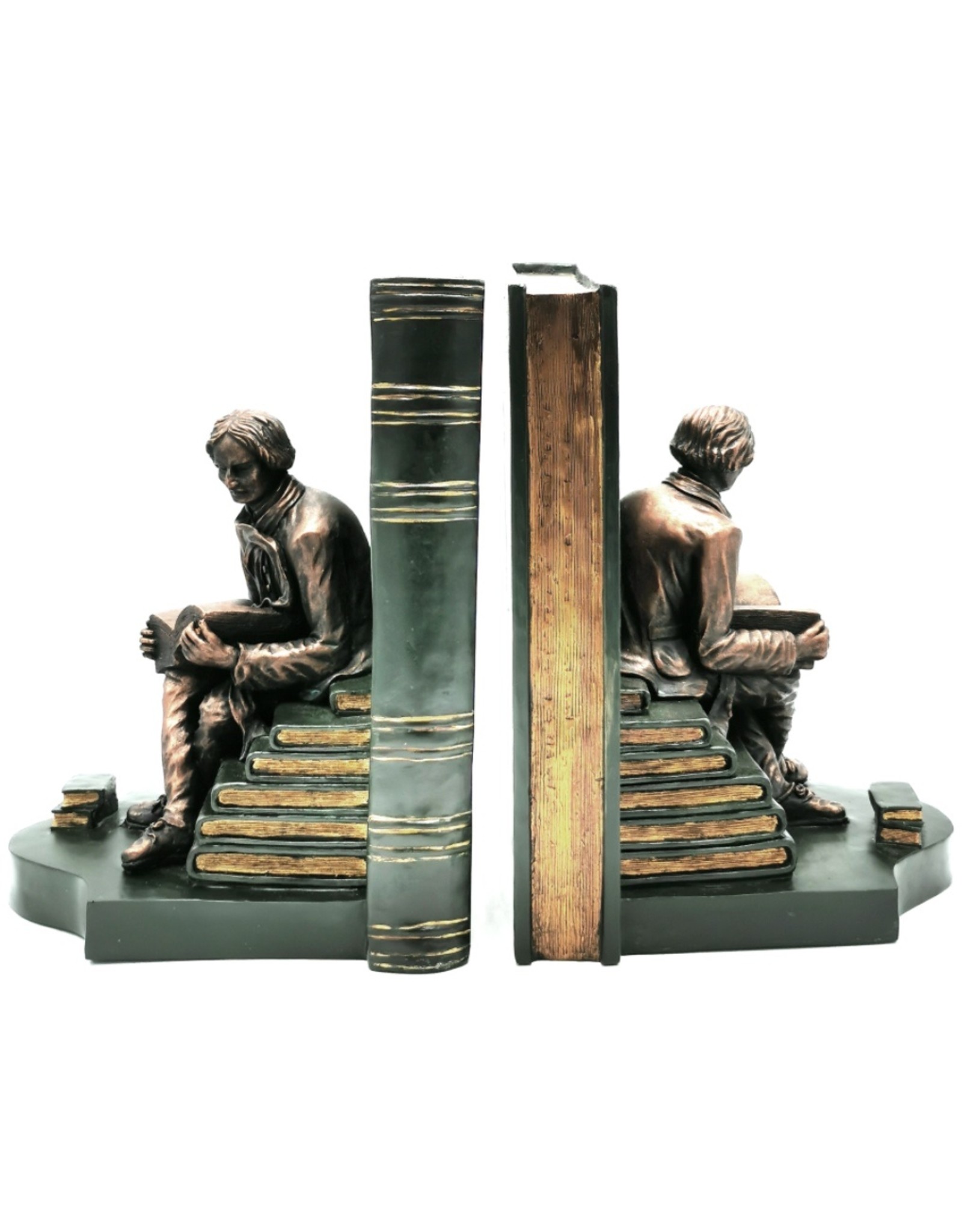 Barok Giftware & Lifestyle - Boekensteunen  Bibliothecaris Barok stijl set van 2