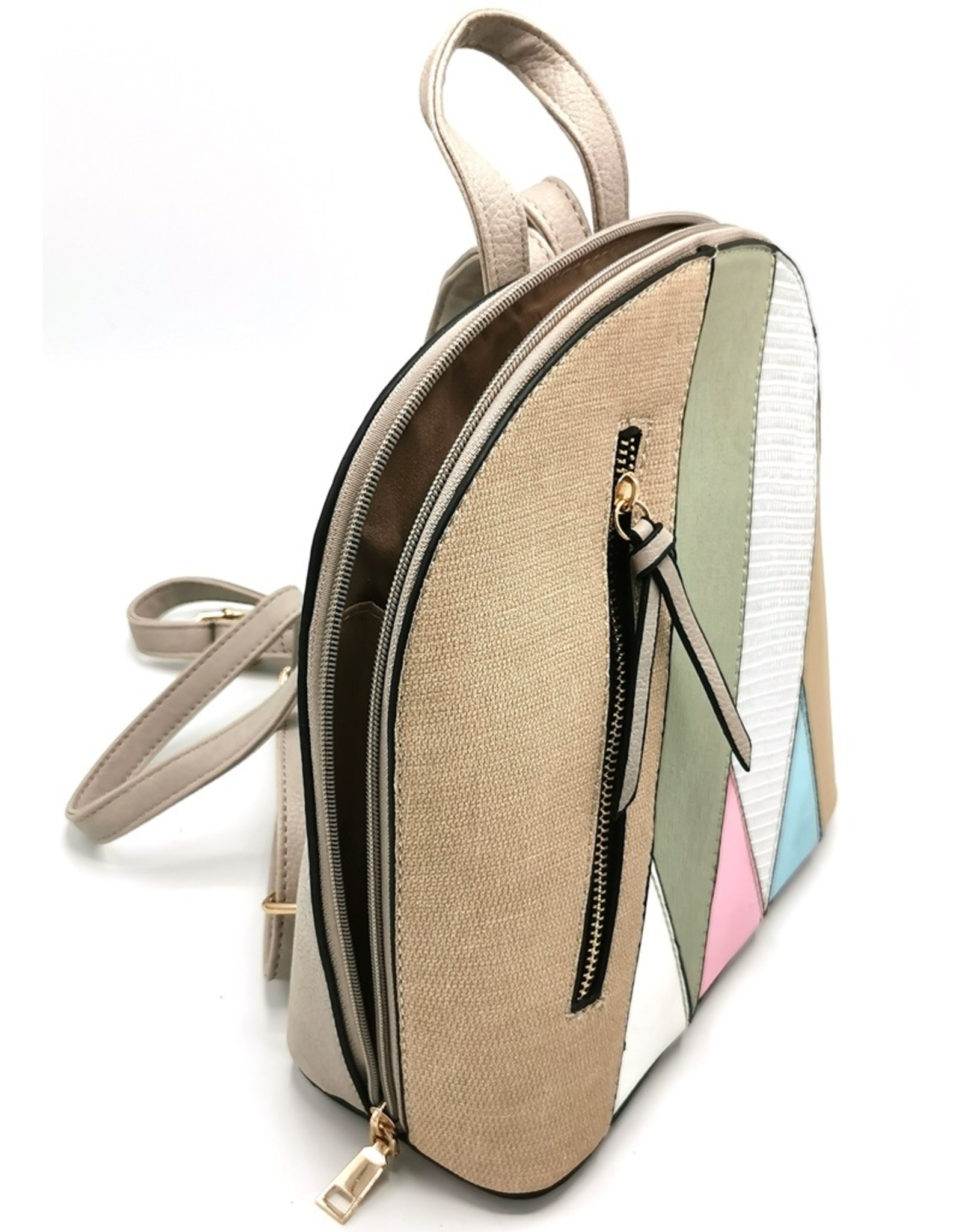 Trukado Backpacks  and fanny packs - Fashion backpack with holographic accents beige