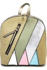 Trukado Backpacks  and fanny packs - Fashion backpack with holographic accents beige