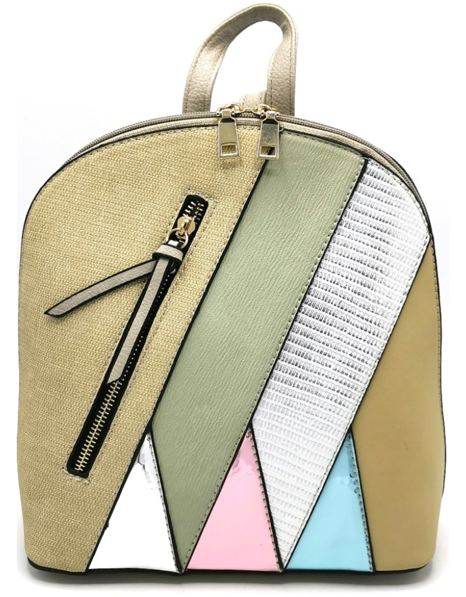 Trukado Backpacks  and fanny packs - Fashion backpack with holographic accents beige