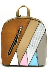 Trukado Backpacks and fanny packs - Fashion backpack with holographic accents brown