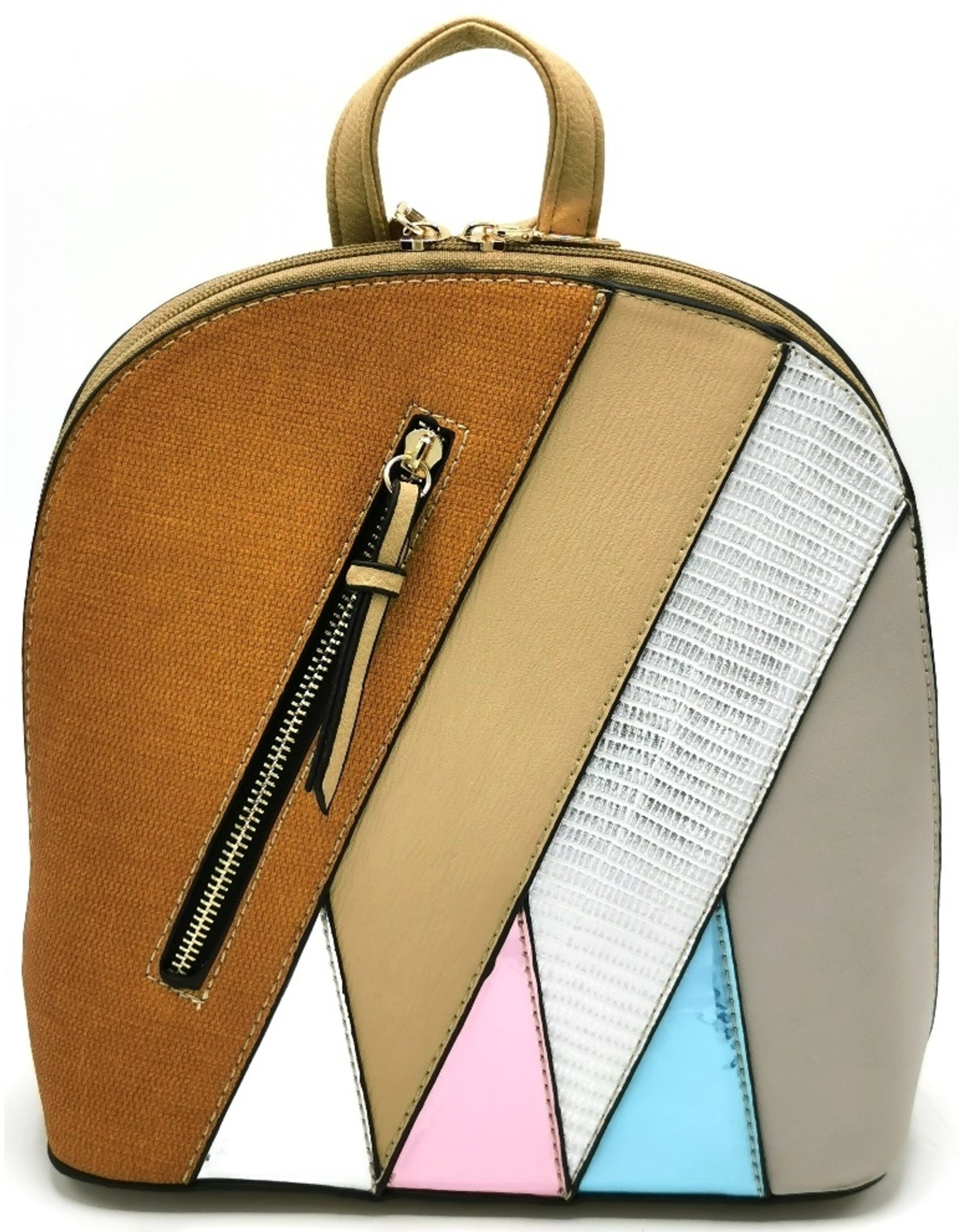 Trukado Backpacks and fanny packs - Fashion backpack with holographic accents brown