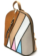 Trukado Backpacks and fanny packs - Fashion backpack with holographic accents brown