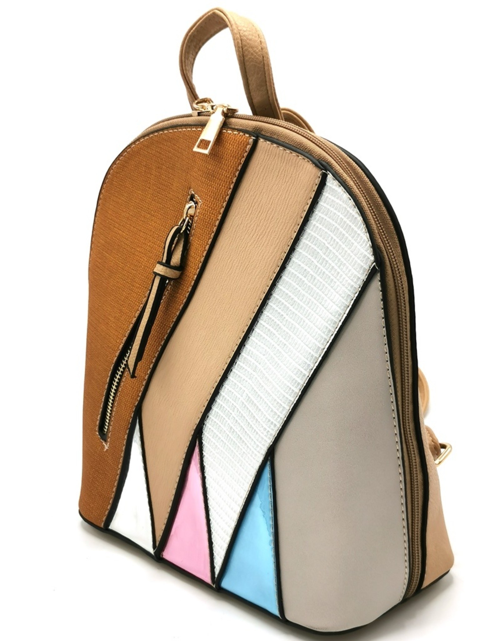 Trukado Backpacks and fanny packs - Fashion backpack with holographic accents brown