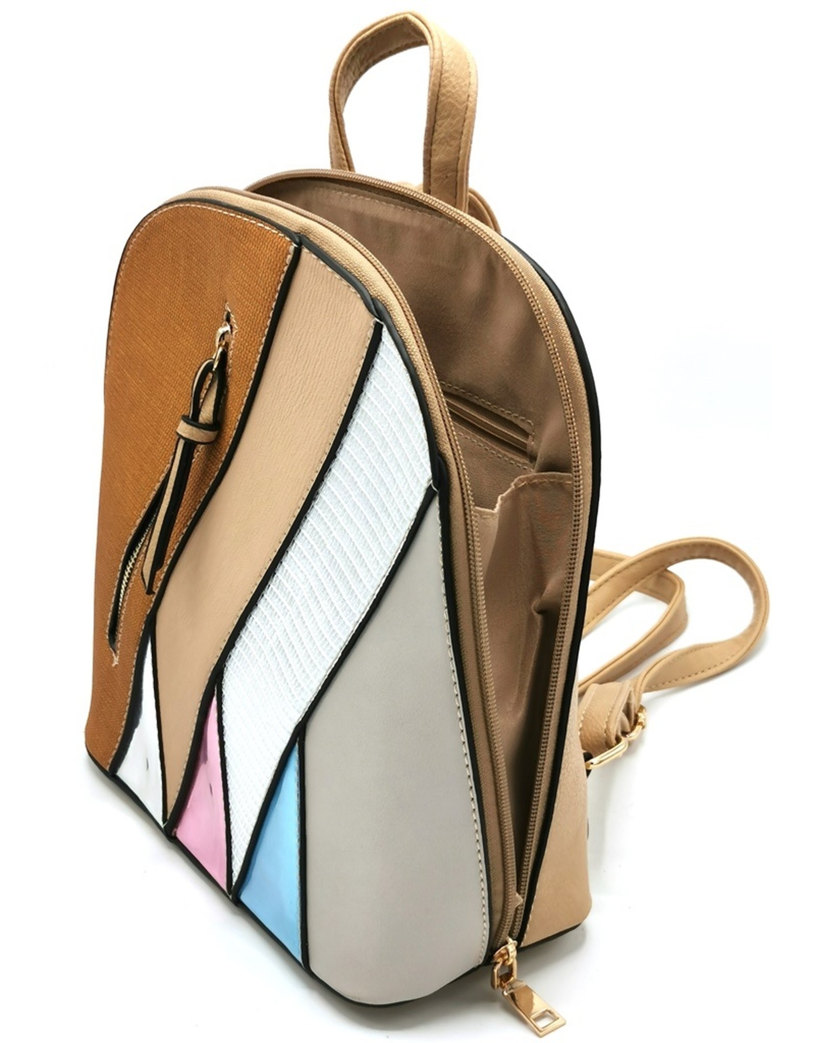 Trukado Backpacks and fanny packs - Fashion backpack with holographic accents brown