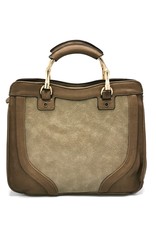 Trukado Modieus - Vintage Handtas met Gouden Bamboe handvatten