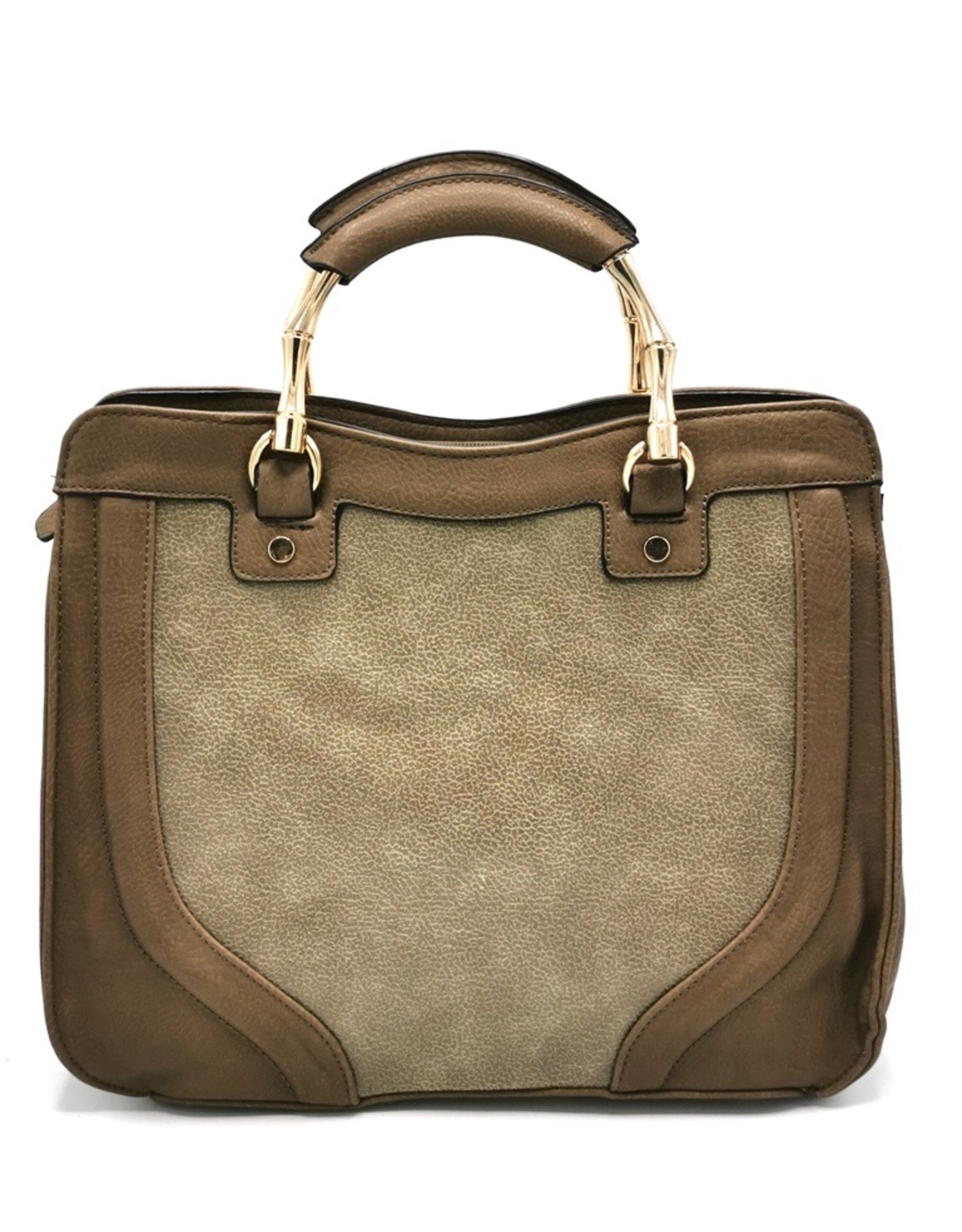 Trukado Fashion bags - Vintage Handbag with Golden Bamboo handles