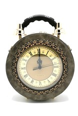 Magic Bags Steampunk bags Gothic bags - Klok Handbag with Real Clock taupe  (medium)