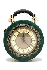 Magic Bags Steampunk bags Gothic bags - Clock Handbag with Real Clock green (medium)