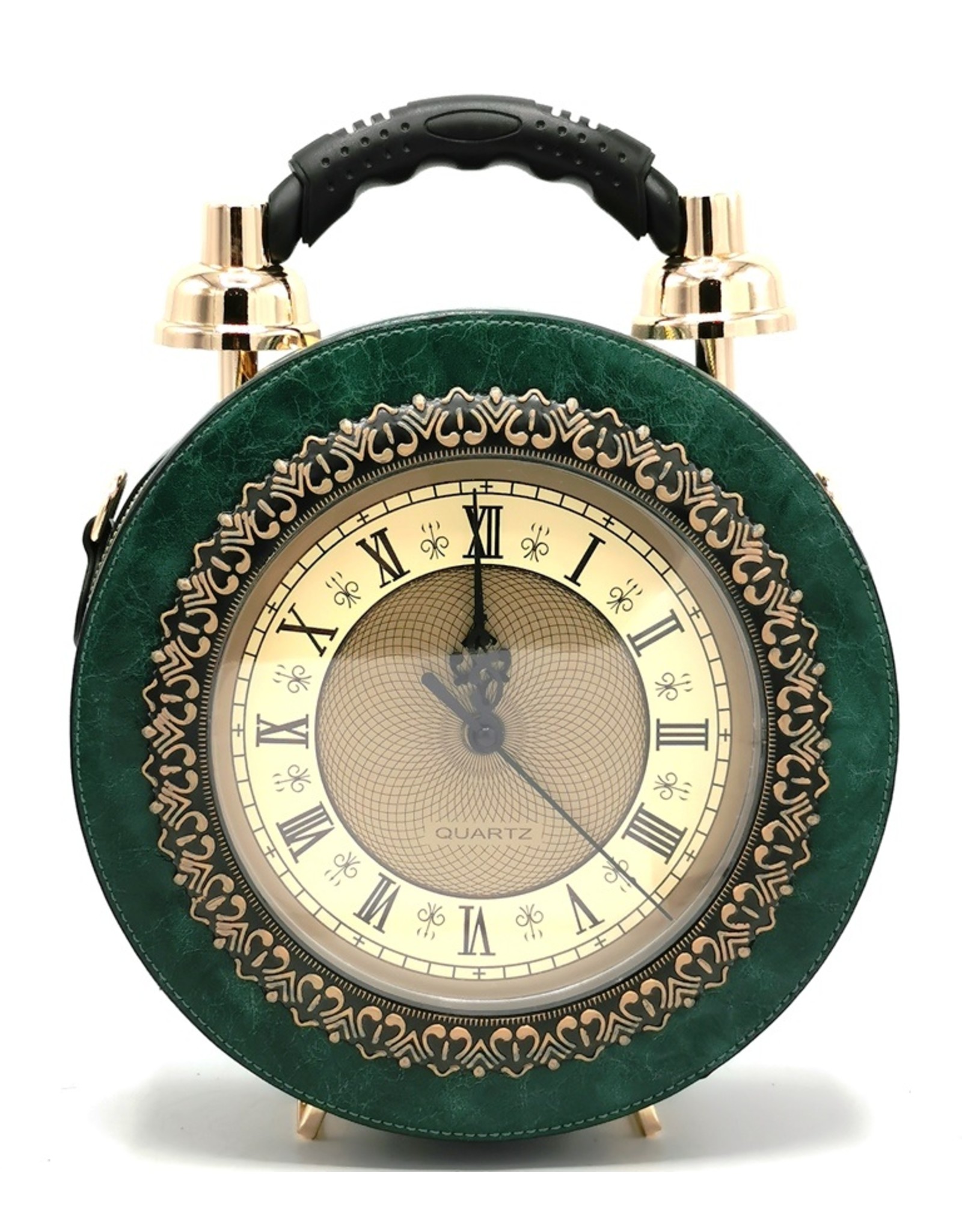 Magic Bags Steampunk bags Gothic bags - Clock Handbag with Real Clock green (medium)