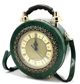 Magic Bags Clock Handbag with Real Clock green (medium)