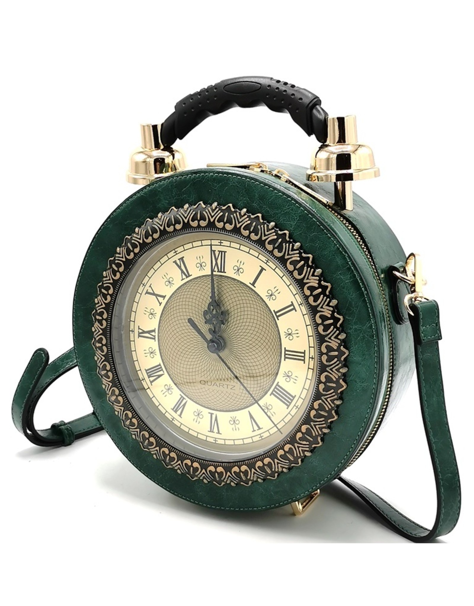 Magic Bags Steampunk bags Gothic bags - Clock Handbag with Real Clock green (medium)