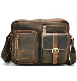 Hunters Hunters Shoulder bag with compartments - Buffalo leather