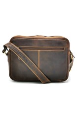 Hunters Leather shoulder bags Leather crossbody bags - Hunters Shoulder bag with compartments - Buffalo leather