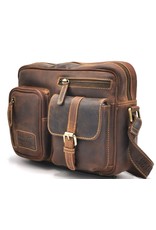 Hunters Leren schoudertassen Leren crossbody tassen - Hunters Schoudertas met veel vakjes - Buffelleer