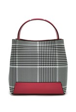 Tom & Eva Fashion bags - Tom & Eva Design Handbag Pied-de-Poule Rose-Black-White