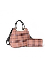 Trukado Fashion bags - Modious Handbag with Free Purse Checkered pattern