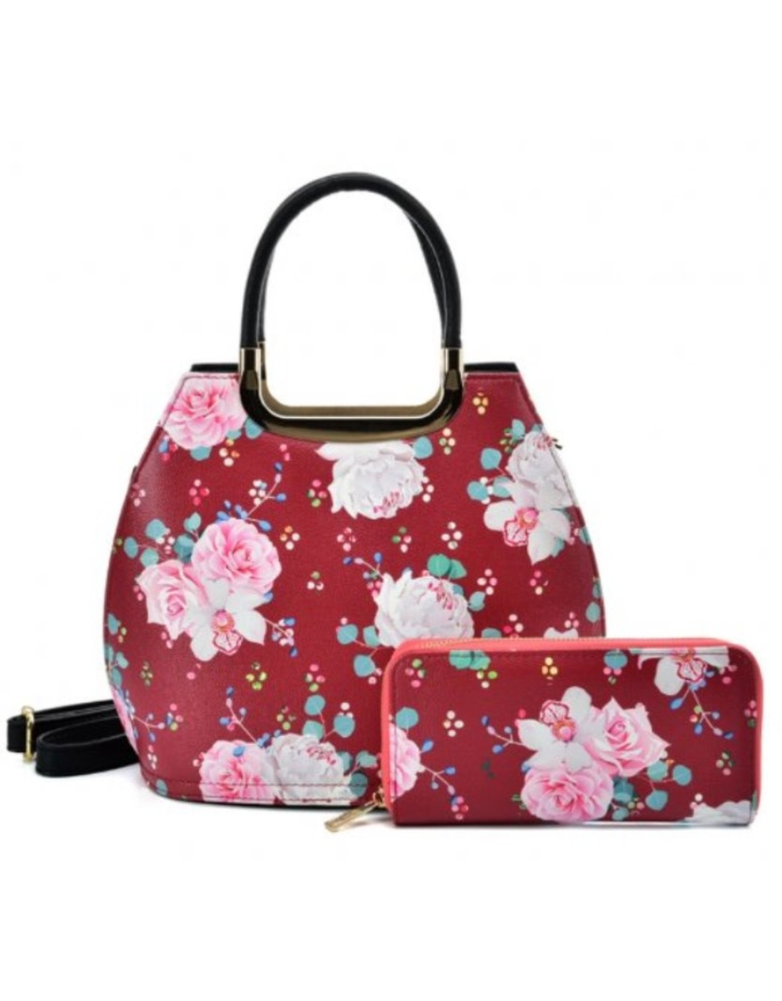 Trukado Modieuze tassen - Handtas met bloemen Vintage Roses rood