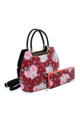 Trukado Modieuze tassen - Handtas met bloemen Vintage Roses rood