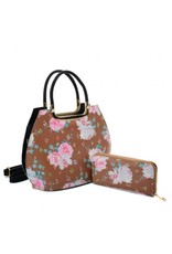 Trukado Fashion bags - Handbag with flowers Vintage Roses khaki