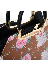 Trukado Fashion bags - Handbag with flowers Vintage Roses khaki