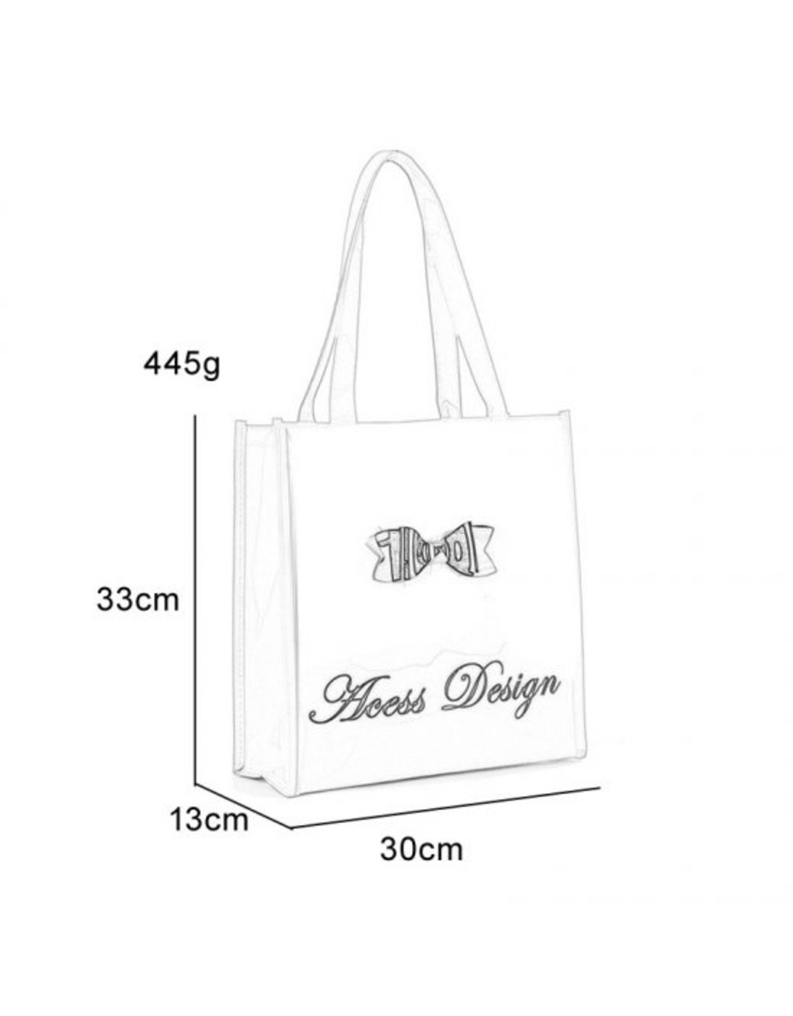 Trukado Fashion bags - Tote Bag with Bow and Zipper Fuchsia Patent