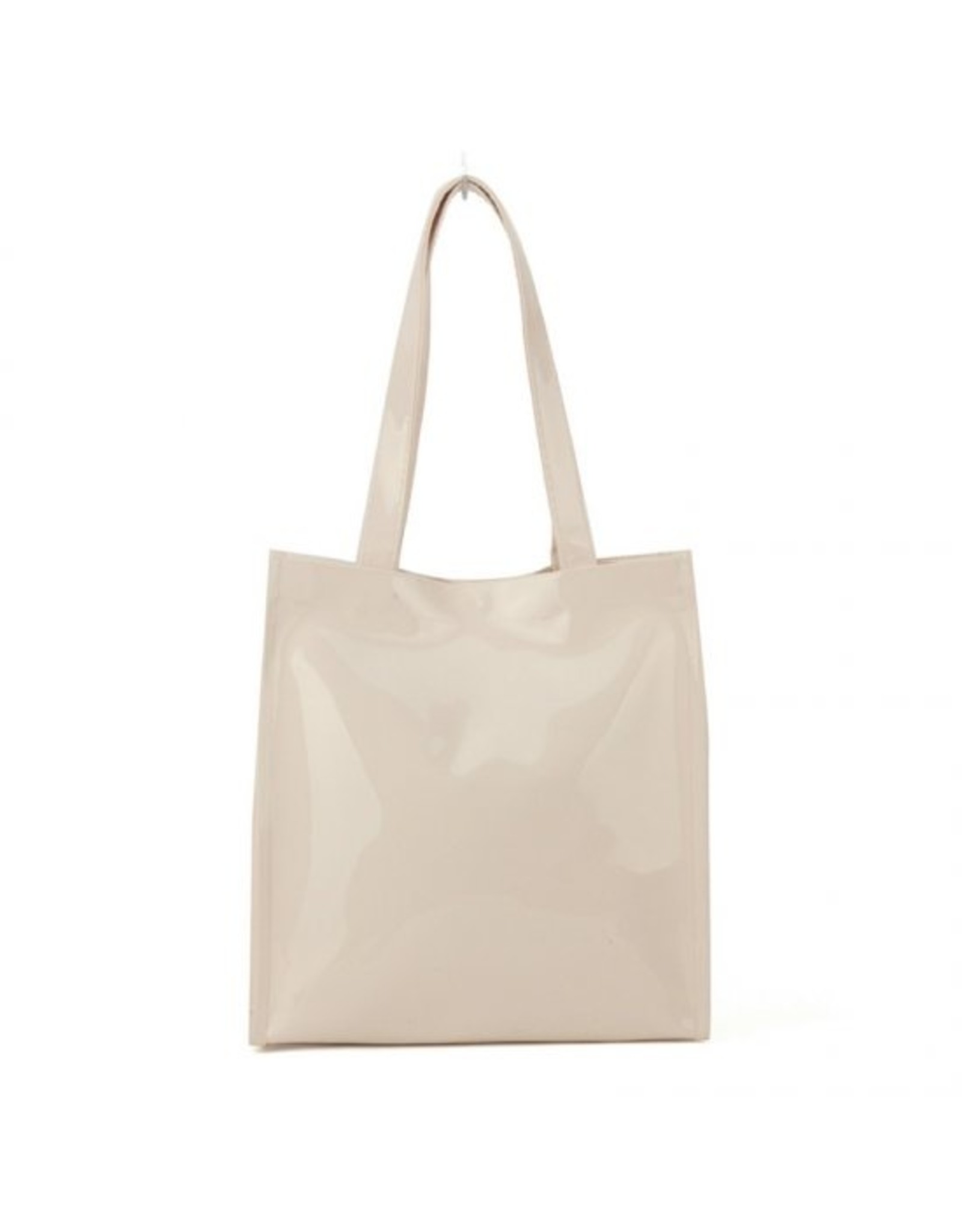 Trukado Fashion bags - Tote bag  with Bow and Zipper Beige Patent