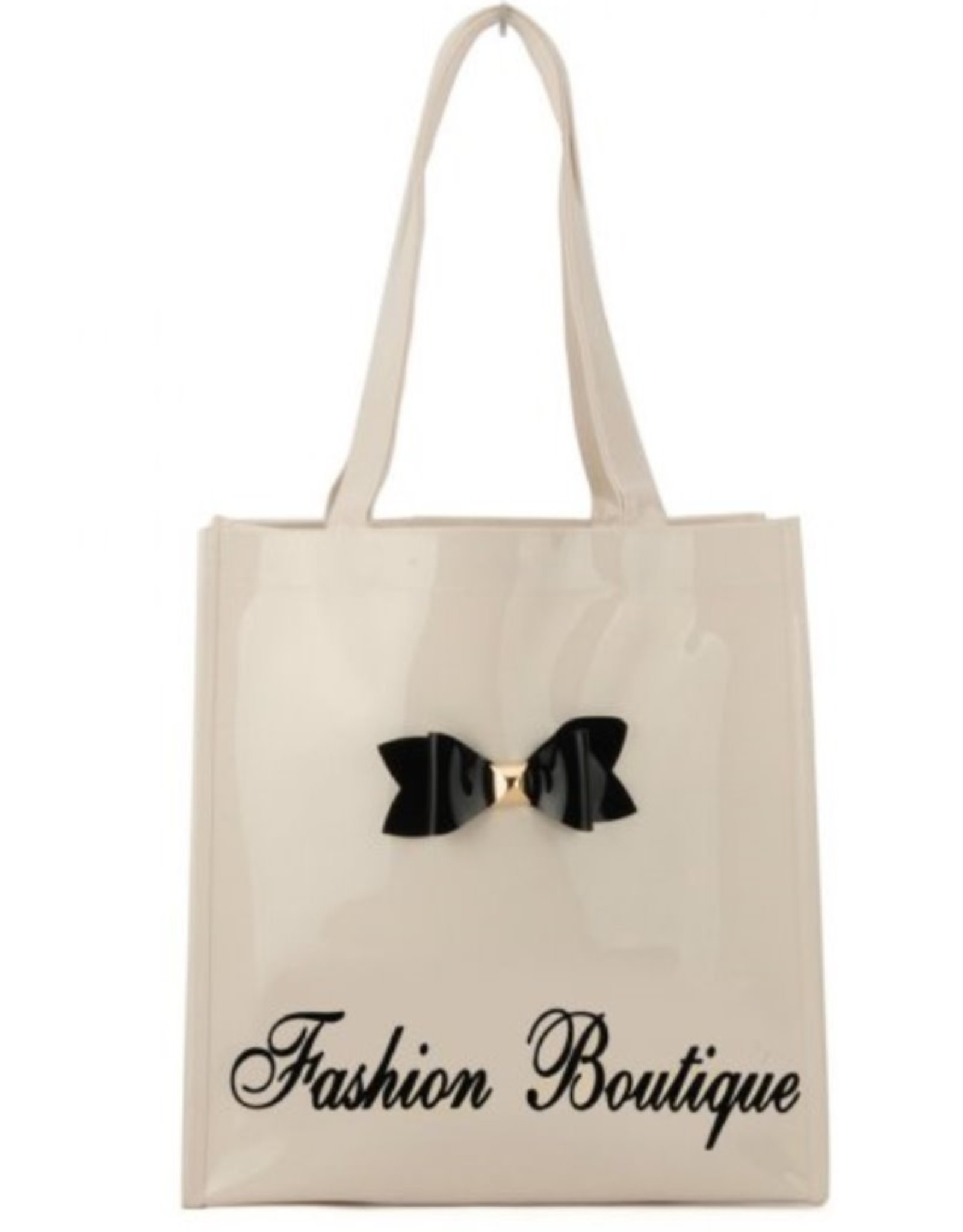 Trukado Fashion bags - Tote bag  with Bow and Zipper Beige Patent