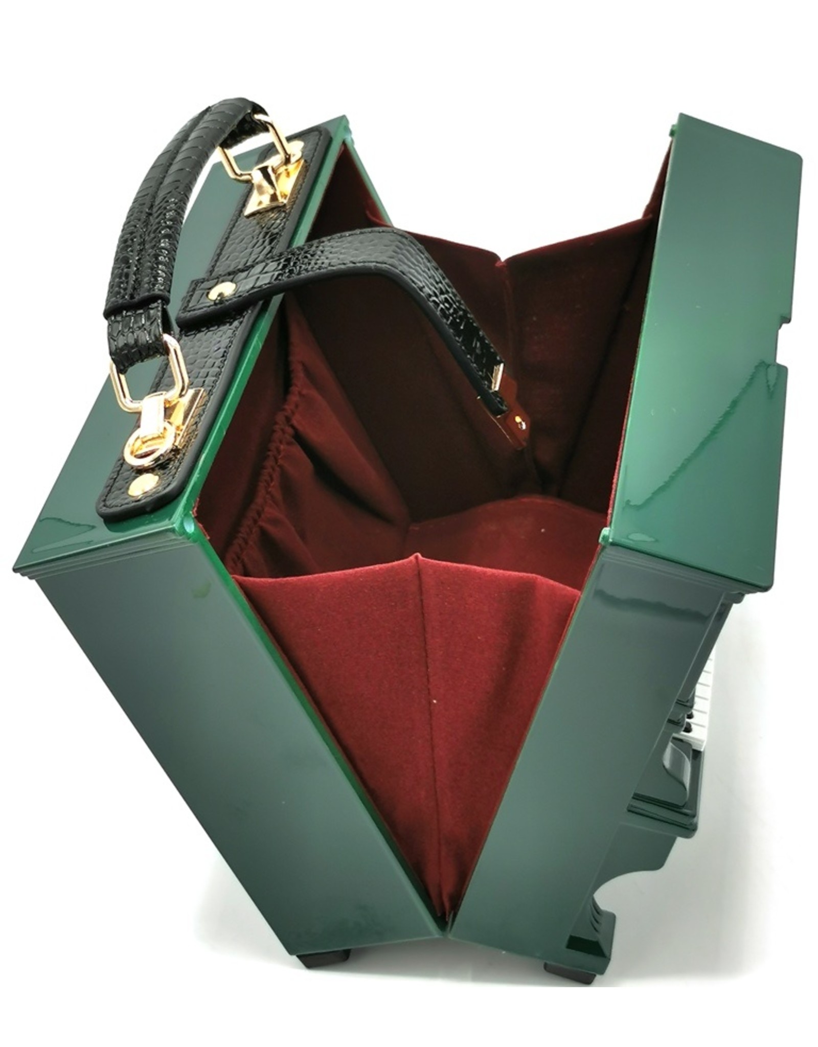 Magic Bags Fantasy bags and wallets - Piano Handbag shaped like Real Piano green