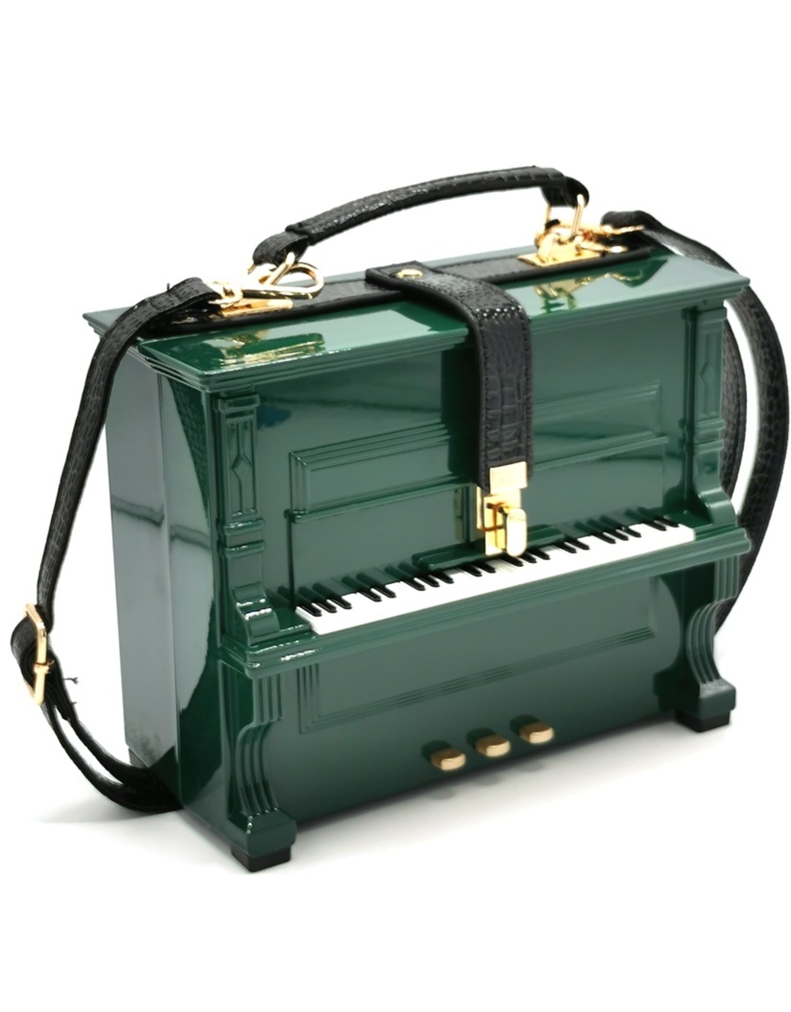 Magic Bags Fantasy tassen en portemonnees - Piano Handtas in de vorm van Echte Piano groen
