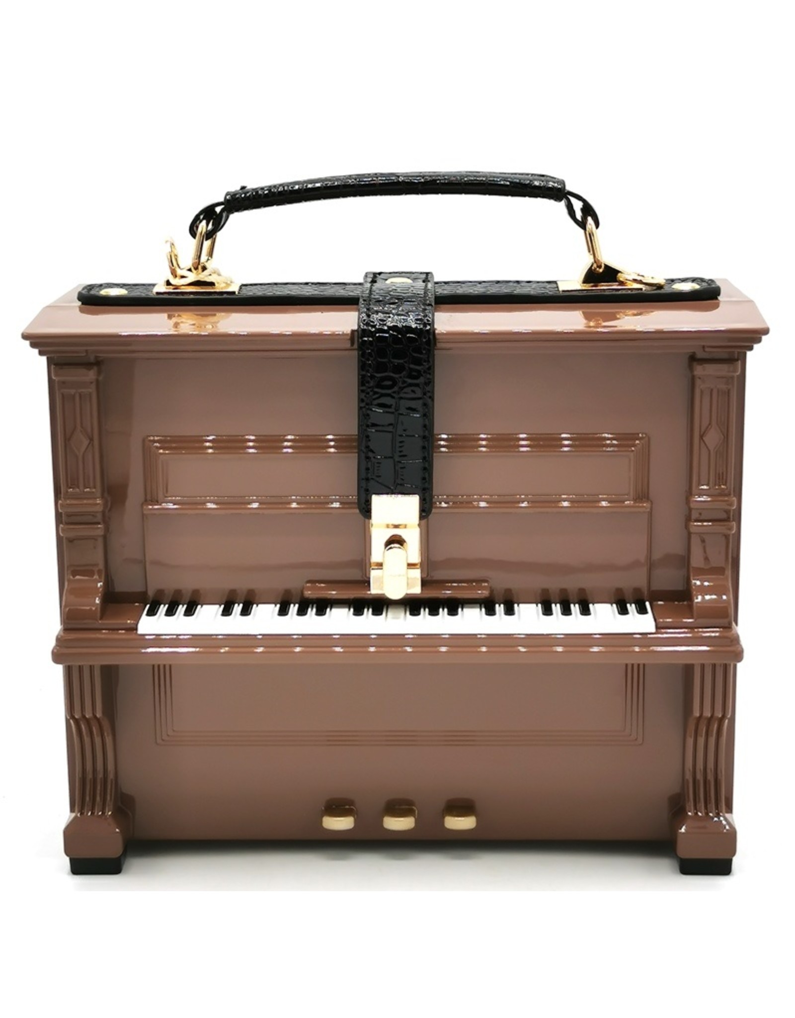 Magic Bags Fantasy bags - Piano Handbag in the shape of Real Piano tan