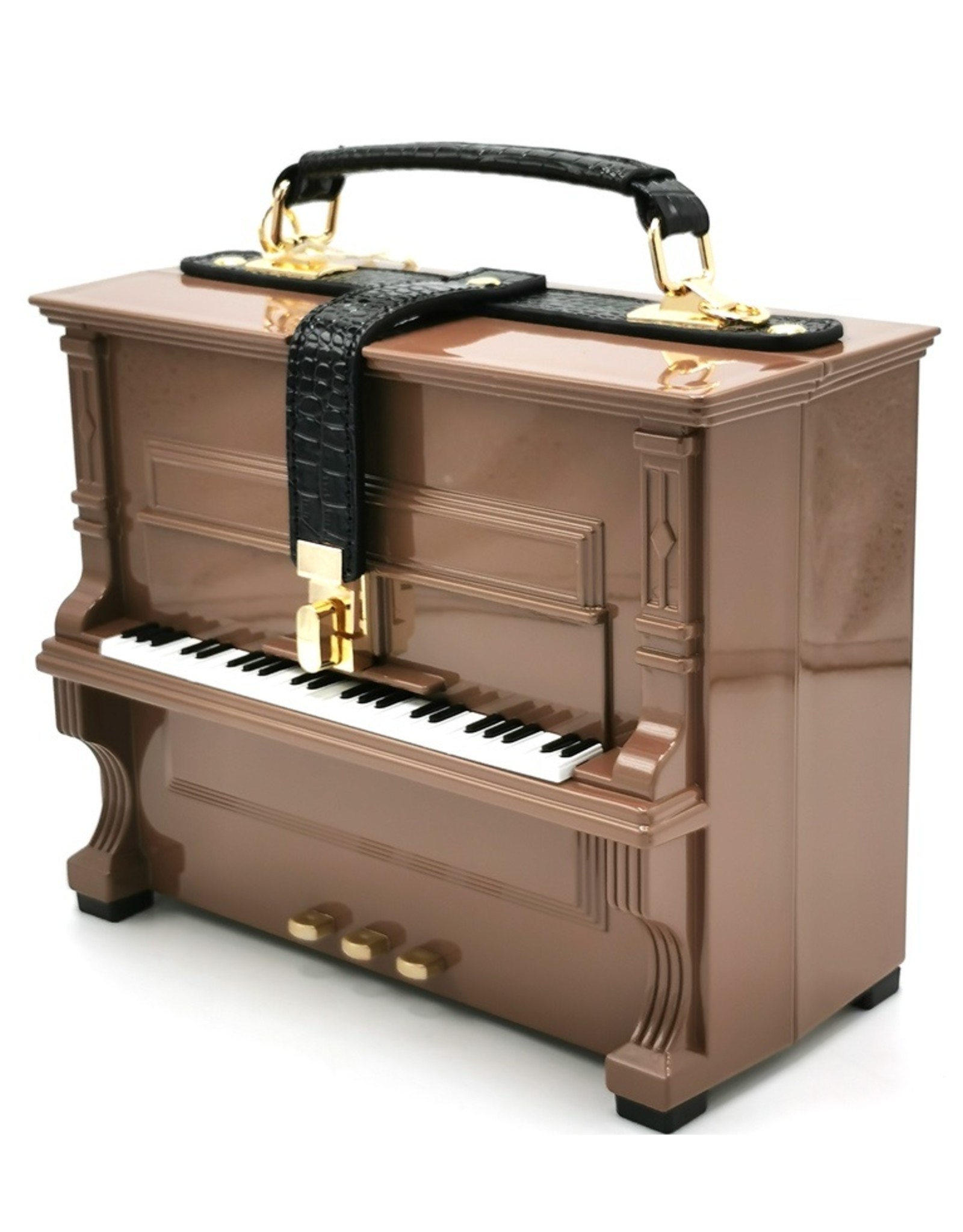 Magic Bags Fantasy bags - Piano Handbag in the shape of Real Piano tan