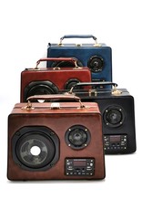 Trukado Fantasy tassen - Retro Radio tas met Echte Radio en Bluetooth blauw