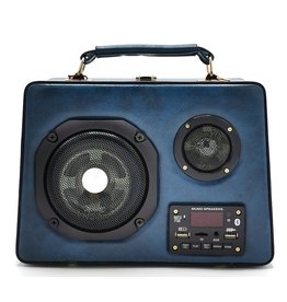 Trukado Retro Radio bag with Real Radio and Bluetooth blue