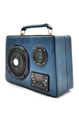 Trukado Fantasy tassen - Retro Radio tas met Echte Radio en Bluetooth blauw