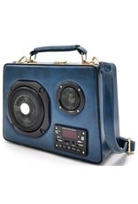 Trukado Fantasy tassen - Retro Radio tas met Echte Radio en Bluetooth blauw