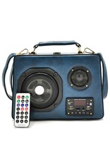 Trukado Fantasy tassen - Retro Radio tas met Echte Radio en Bluetooth blauw