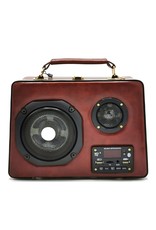 Laura Vita Fantasy tassen - Retro Radio tas met Echte Radio en Bluetooth rood