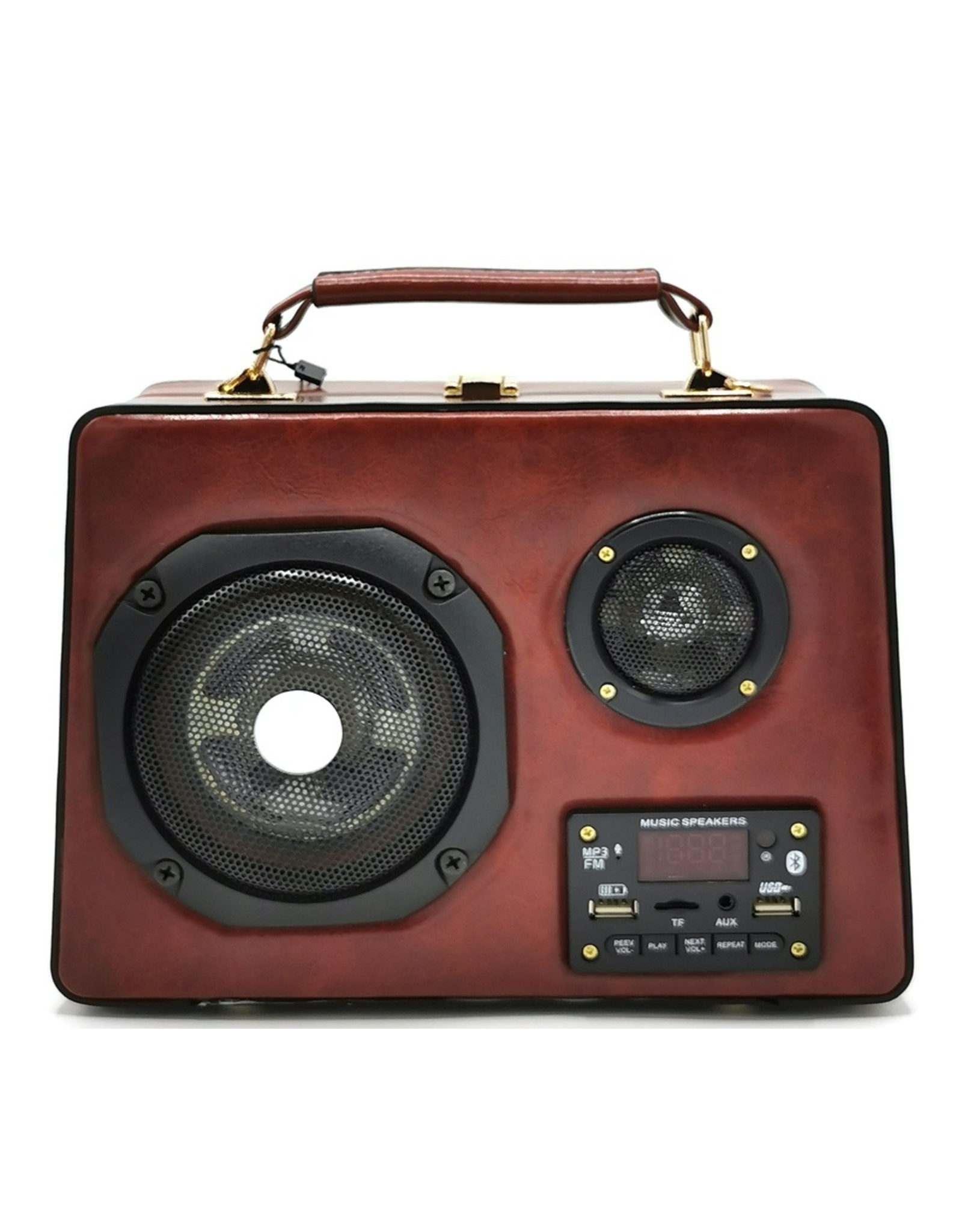 Laura Vita Fantasy bags - Retro Radio bag with Real Radio and Bluetooth red