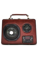 Laura Vita Fantasy tassen - Retro Radio tas met Echte Radio en Bluetooth rood