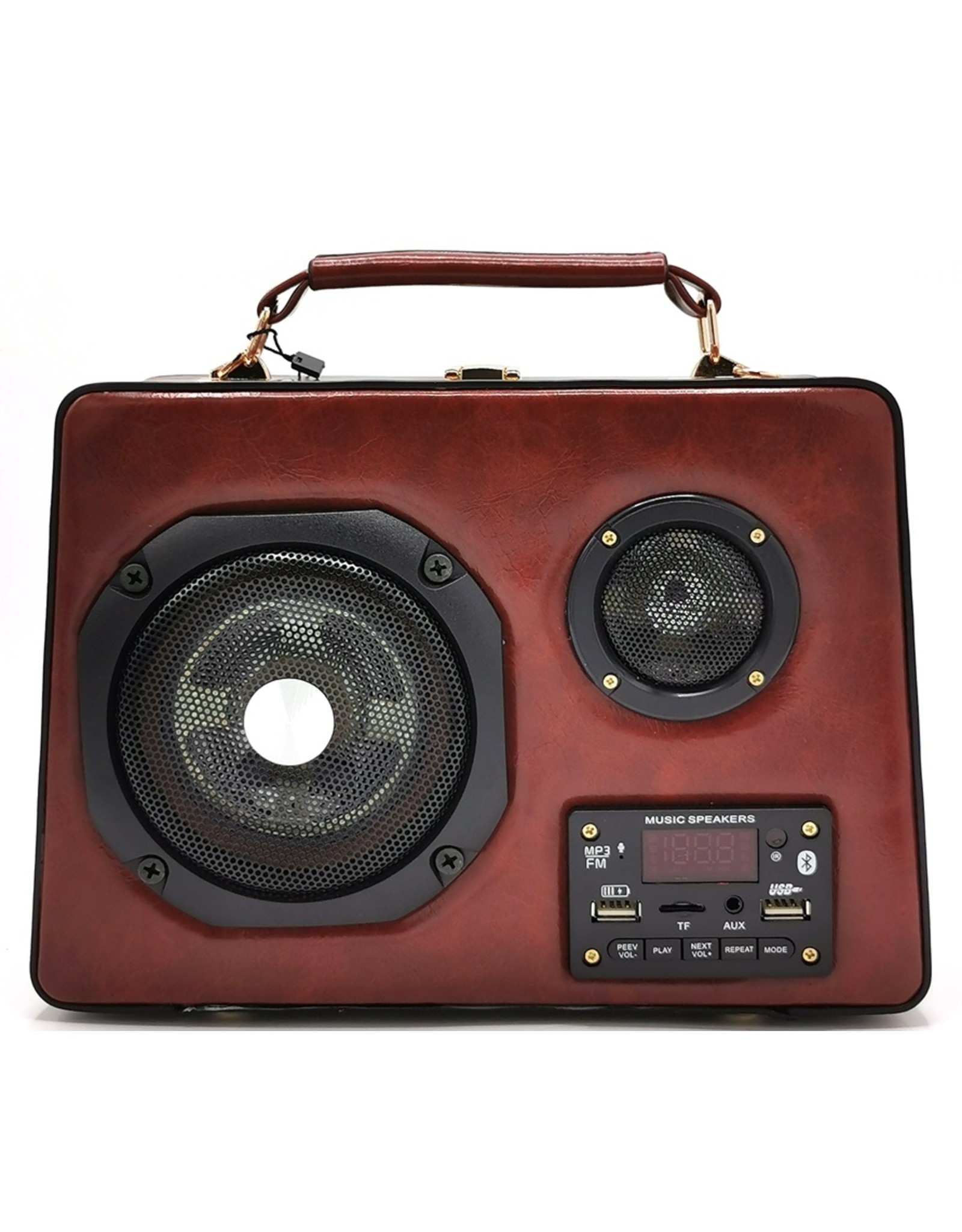 Laura Vita Fantasy bags - Retro Radio bag with Real Radio and Bluetooth red