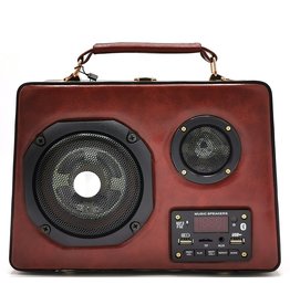 Laura Vita Retro Radio bag with Real Radio and Bluetooth red