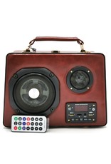 Laura Vita Fantasy tassen - Retro Radio tas met Echte Radio en Bluetooth rood