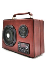 Laura Vita Fantasy tassen - Retro Radio tas met Echte Radio en Bluetooth rood