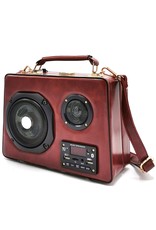 Laura Vita Fantasy tassen - Retro Radio tas met Echte Radio en Bluetooth rood