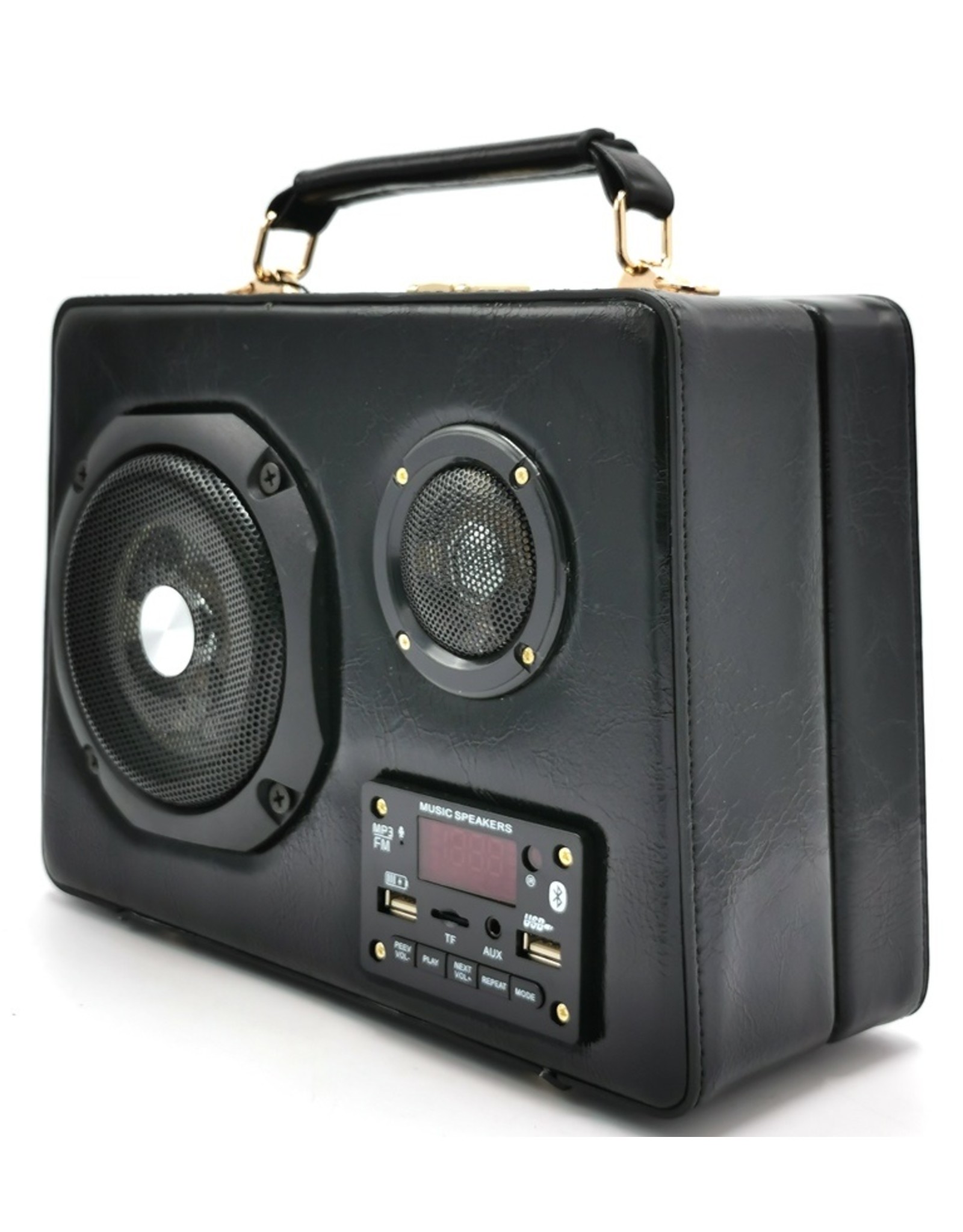 Magic Bags Fantasy bags - Retro Radio bag with Real Radio and Bluetooth black