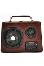 Magic Bags Fantasy tassen - Retro Radio tas met Echte Radio en Bluetooth bruin